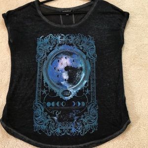 Rock &Republic black top with eclectic moon print